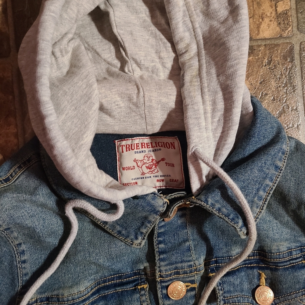 TRUE RELIGION HOODED DENIUM JACKET - Picture 3 of 11